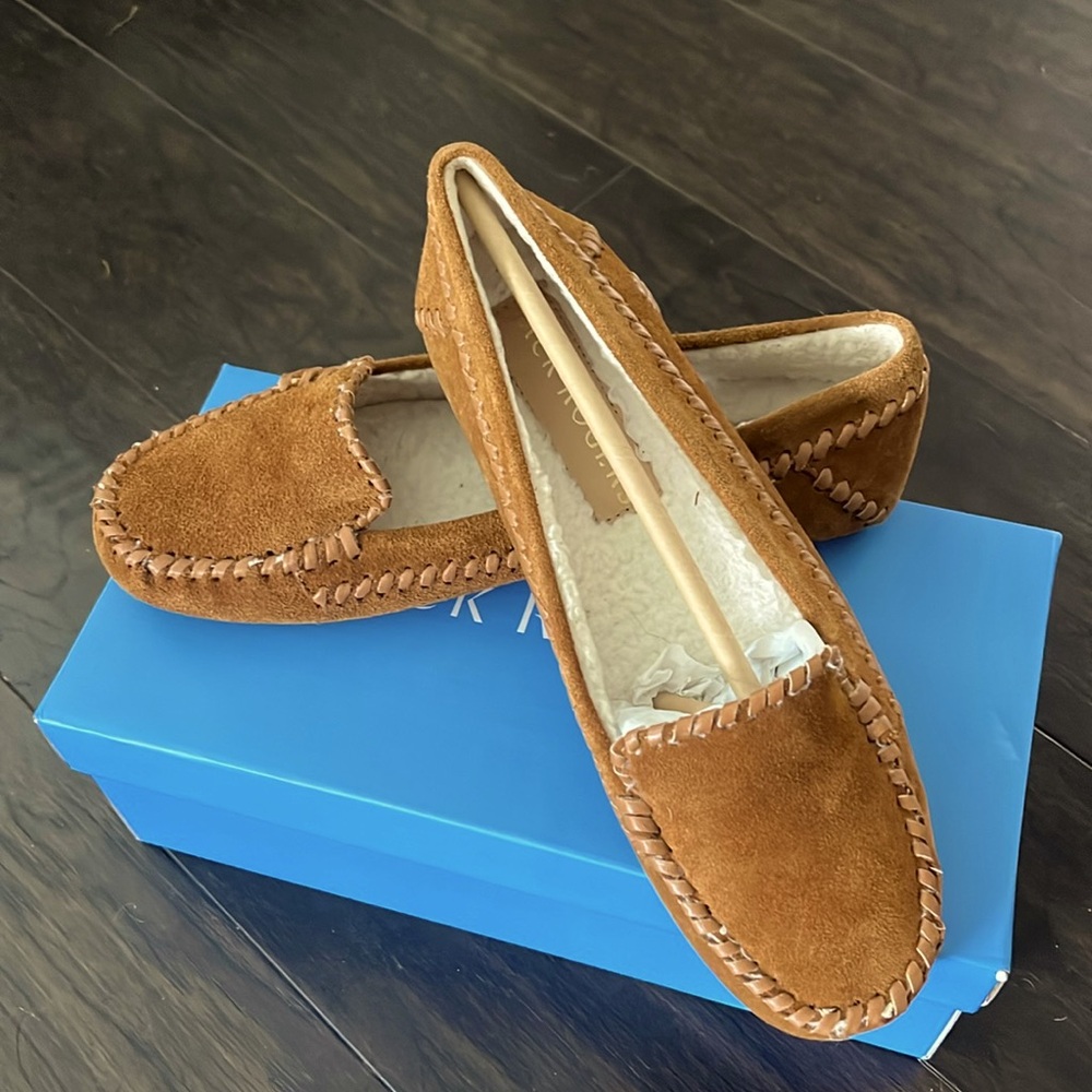 Jack Rogers Women's Millie Sherpa Lined Moccasins Oak Size 7
